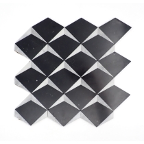 BIZOU - 13X13, BLACK/WHITE, POLISHED